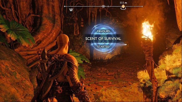 You can start this quest after completing the Creatures of Prophecy main quest - God of War Ragnarok: Scent of Survival - favor, walkthrough - Favors - Vanaheim - God of War Ragnarok Guide