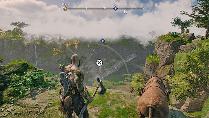Reach the viewpoint at which Helka will stop - God of War Ragnarok: Scent of Survival - favor, walkthrough - Favors - Vanaheim - God of War Ragnarok Guide