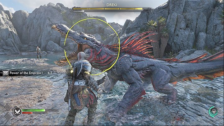 Dreki uses primarily melee attacks - God of War Ragnarok: How to defeat Dreki? - Bosses - God of War Ragnarok Guide