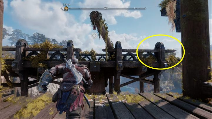 You need the Draupnir Spear to get to the higher level of the platform - God of War Ragnarok: Dragon Beach, Svartalfheim - secrets, collectibles - Svartalfheim - God of War Ragnarok Guide
