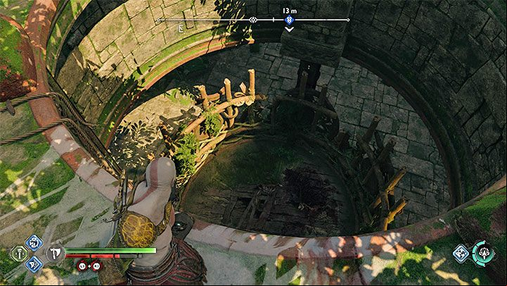 Investigate the place where you got the side quest - you will find an elevator shaft - God of War Ragnarok: Path of Destruction - walkthrough - Favors - Vanaheim - God of War Ragnarok Guide