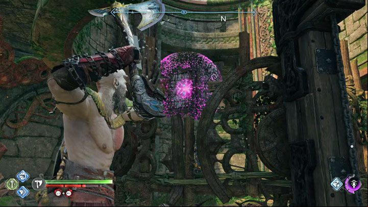 Ask the companion to create a seal on the rotating mechanism - God of War Ragnarok: Path of Destruction - walkthrough - Favors - Vanaheim - God of War Ragnarok Guide