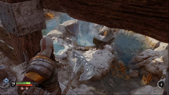 You must unlock a geyser by the water wheel - God of War Ragnarok: Aurvangar Wetlands, Svartalfheim - secrets, collectibles - Svartalfheim - God of War Ragnarok Guide