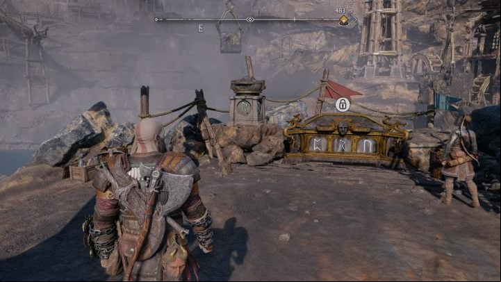 To open this chest, you have to light 3 torches with runes using Blades of Chaos - God of War Ragnarok: Jarnsmida Pitmines, Svartalfheim - secrets, collectibles - Svartalfheim - God of War Ragnarok Guide