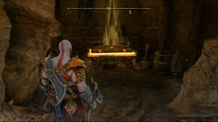 On your first visit to the region, you won't be able to access the secret cave - God of War Ragnarok: The Applecore, Svartalfheim - secrets, collectibles - Svartalfheim - God of War Ragnarok Guide