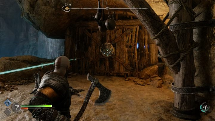 After you get off the mining cart at Sidri's store, follow the path to the very end - God of War Ragnarok: The Applecore, Svartalfheim - secrets, collectibles - Svartalfheim - God of War Ragnarok Guide