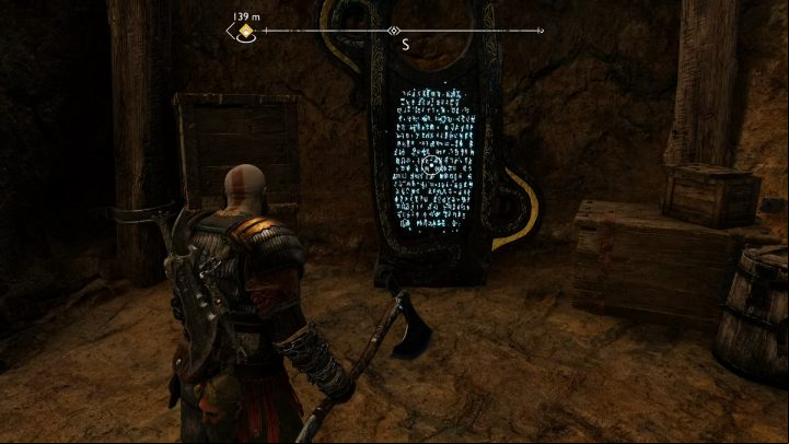 When you jump over the tracks and enter a narrow corridor, Atreus will turn left - God of War Ragnarok: The Applecore, Svartalfheim - secrets, collectibles - Svartalfheim - God of War Ragnarok Guide