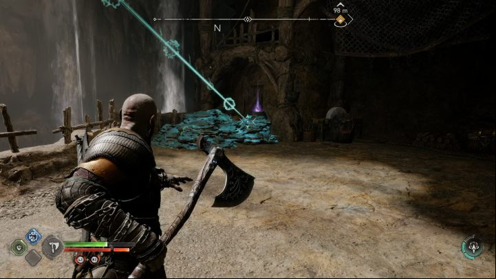Use the handle to get to the other side of the room - God of War Ragnarok: The Applecore, Svartalfheim - secrets, collectibles - Svartalfheim - God of War Ragnarok Guide