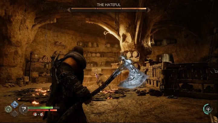 You must defeat the mini-boss to get the collectible - God of War Ragnarok: The Applecore, Svartalfheim - secrets, collectibles - Svartalfheim - God of War Ragnarok Guide