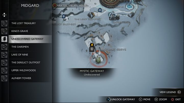 You will be able to freely explore this region only after completing the storyline - God of War Ragnarok: Sanctuary Grove, Midgard - secrets, collectibles - Midgard - God of War Ragnarok Guide
