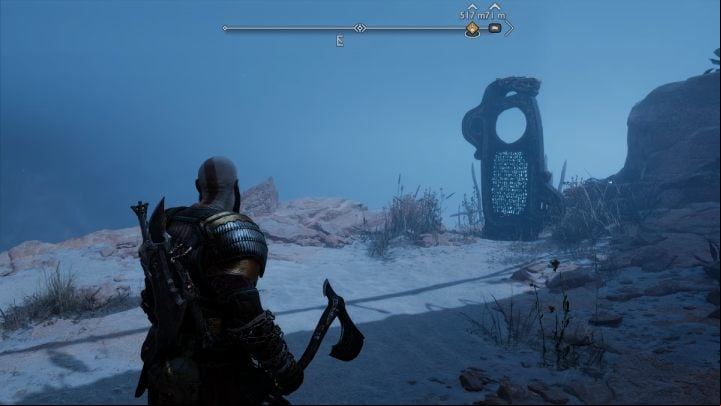 Descend to the lower area of the region and read the runes - God of War Ragnarok: The Strond, Alfheim - secrets, collectibles - Alfheim - God of War Ragnarok Guide