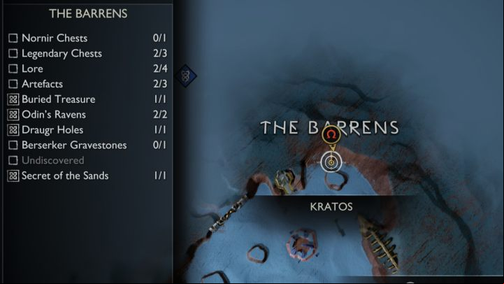 1 - God of War Ragnarok: The Barrens, Alfheim - secrets, collectibles - Alfheim - God of War Ragnarok Guide