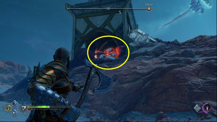 To reveal the chest, you need to destroy all red connections - God of War Ragnarok: The Barrens, Alfheim - secrets, collectibles - Alfheim - God of War Ragnarok Guide