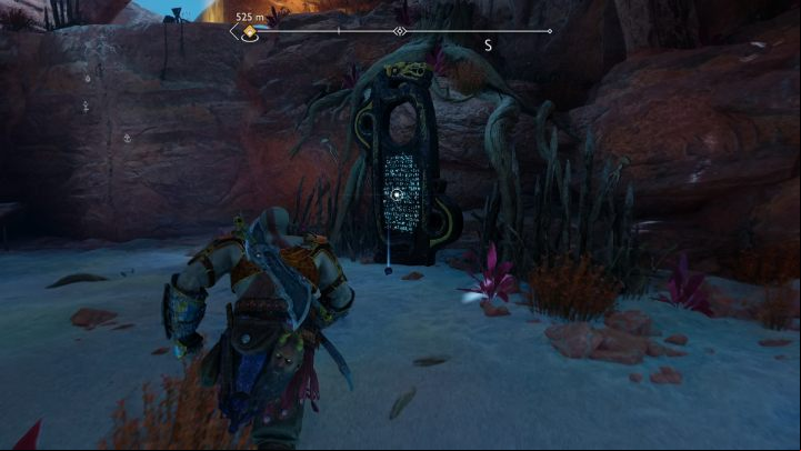 Enter the area from the side of the skeleton head and climb to the higher ledges of the cave - God of War Ragnarok: The Barrens, Alfheim - secrets, collectibles - Alfheim - God of War Ragnarok Guide