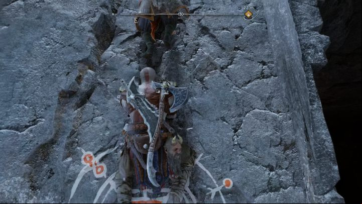 Once the enemies are gotten rid of, there is a wall for you to climb near the standard chest - God of War Ragnarok: Sigruns Curse - favor, walkthrough - Favors - Midgard - God of War Ragnarok Guide