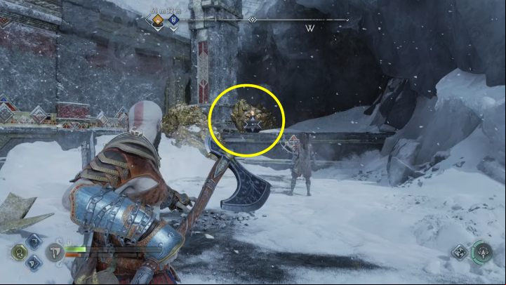 Grab the handle on the right and move the shield left - God of War Ragnarok: Sigruns Curse - favor, walkthrough - Favors - Midgard - God of War Ragnarok Guide