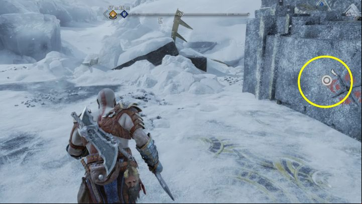 Jump down and move the shield to the left - God of War Ragnarok: Sigruns Curse - favor, walkthrough - Favors - Midgard - God of War Ragnarok Guide