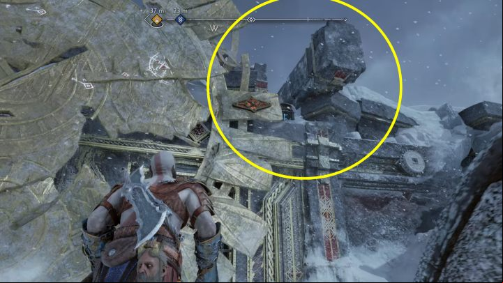 Now you can make the final move - move the shield right - God of War Ragnarok: Sigruns Curse - favor, walkthrough - Favors - Midgard - God of War Ragnarok Guide