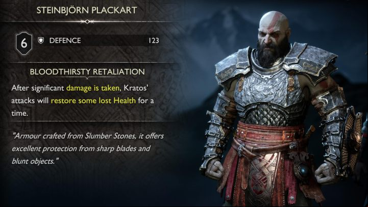 Steinbjorn Armor set will greatly increase Kratos' defenses, helping you to face the toughest opponents in the game - God of War Ragnarok: Best Armor set - Character development - God of War Ragnarok Guide