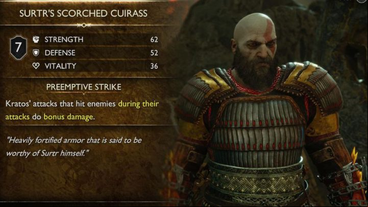 Surtr's Scorched Set is, in our opinion, the best armor in GoW Ragnarok - God of War Ragnarok: Best Armor set - Character development - God of War Ragnarok Guide