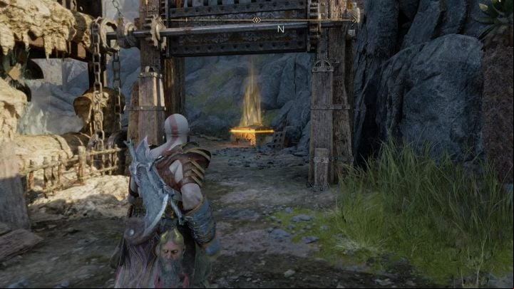 You will come across the chest while following your companion - God of War Ragnarok: The Forge, Svartalfheim - secrets, collectibles - Svartalfheim - God of War Ragnarok Guide