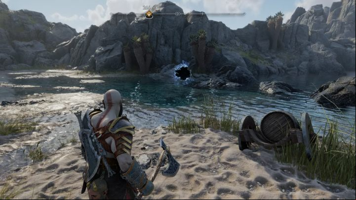 You must defeat all the enemies that pop out of the rift and then interact with it again to get the collectible - God of War Ragnarok: The Forge, Svartalfheim - secrets, collectibles - Svartalfheim - God of War Ragnarok Guide