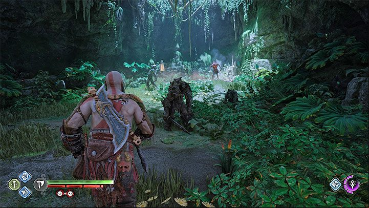 Use the spear - drive it into the hole and create a rod - God of War Ragnarok: The Abandoned Village, Vanaheim - secrets, collectibles - Vanaheim - God of War Ragnarok Guide