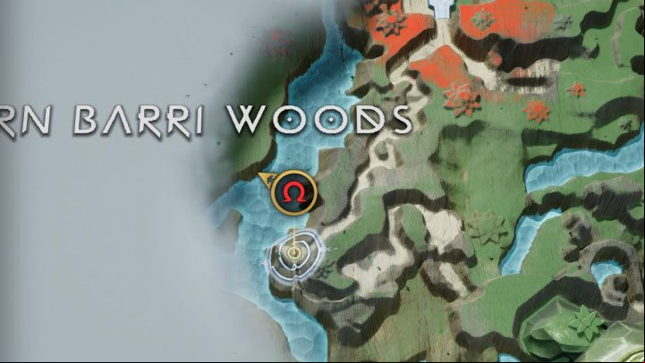 1 - God of War Ragnarok: Western Barri Woods, Vanaheim - secrets, collectibles - Vanaheim - God of War Ragnarok Guide