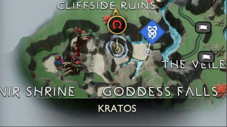 3 - God of War Ragnarok: Goddess Falls, Vanaheim - secrets, collectibles - Vanaheim - God of War Ragnarok Guide