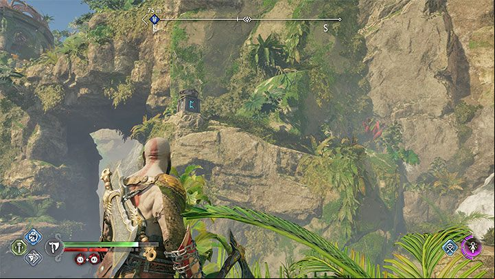 In order to open the chest you must set 3 torches on fire - God of War Ragnarok: Goddess Falls, Vanaheim - secrets, collectibles - Vanaheim - God of War Ragnarok Guide