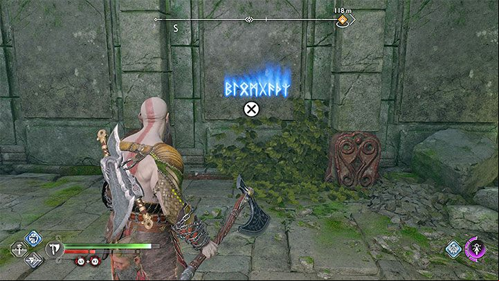 You will find blue runes on one of the walls - God of War Ragnarok: Eastern Barri Woods, Vanaheim - secrets, collectibles - Vanaheim - God of War Ragnarok Guide