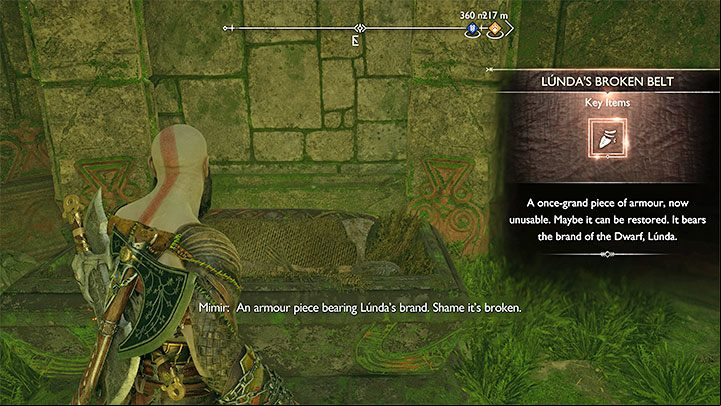 The newly unlocked area hides a red chest containing the damaged armor piece - God of War Ragnarok: Lundas Lost Armor - finding 3 pieces of armor in Vanaheim - Labors - Vanaheim - God of War Ragnarok Guide