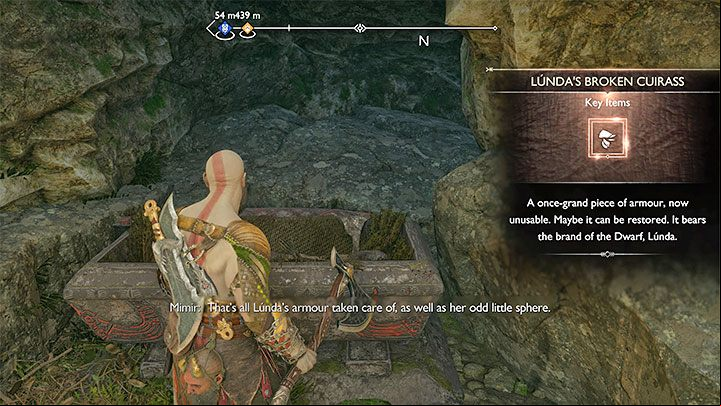You can find the red chest containing the armor piece behind it - God of War Ragnarok: Lundas Lost Armor - finding 3 pieces of armor in Vanaheim - Labors - Vanaheim - God of War Ragnarok Guide