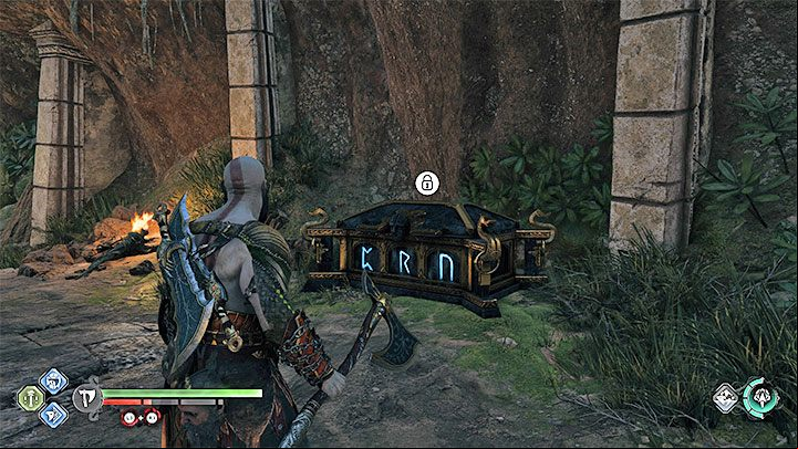Nornir Chest #1 is in the north-western part of The Sinkholes - God of War Ragnarok: The Sinkholes, Vanaheim - secrets, collectibles - Vanaheim - God of War Ragnarok Guide