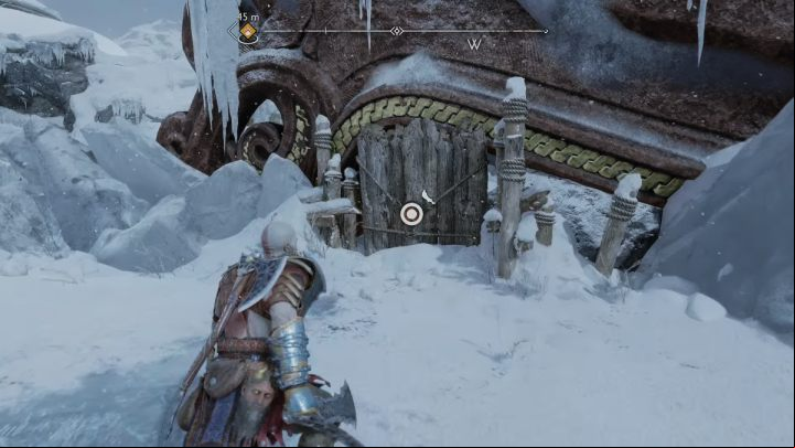 Break down the wooden door and return from the direction of the cave - God of War Ragnarok: The Oarsmen, Midgard - secrets, collectibles - Midgard - God of War Ragnarok Guide