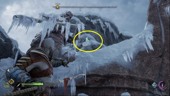 Enter the cave and climb the wall next to the Nornir Chest - God of War Ragnarok: The Oarsmen, Midgard - secrets, collectibles - Midgard - God of War Ragnarok Guide