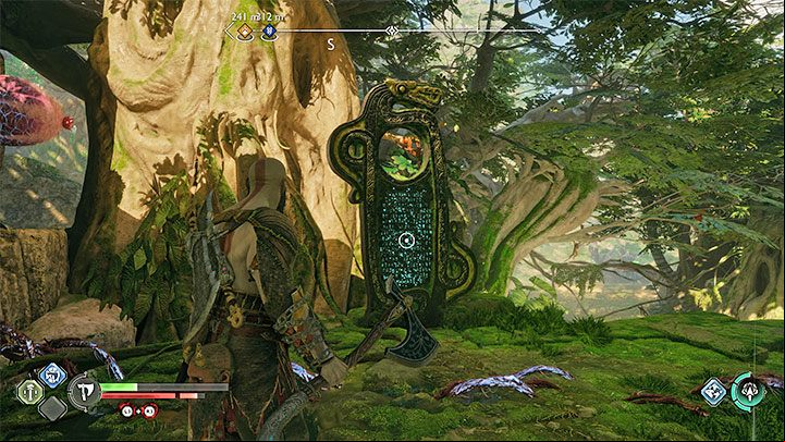 The rune board is on it - God of War Ragnarok: Noatun Garden, Vanaheim - secrets, collectibles - Vanaheim - God of War Ragnarok Guide