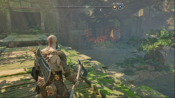 This will require approaching the Noatun Garden from the River Delta side (from the west) - God of War Ragnarok: Noatun Garden, Vanaheim - secrets, collectibles - Vanaheim - God of War Ragnarok Guide
