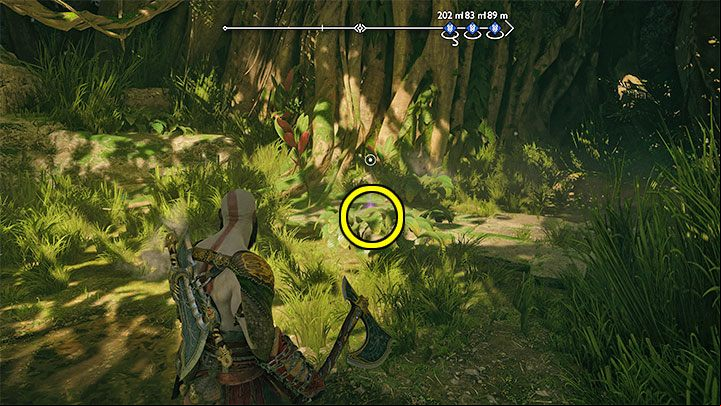 The secret is in the grass in the southeastern part of the garden - God of War Ragnarok: Noatun Garden, Vanaheim - secrets, collectibles - Vanaheim - God of War Ragnarok Guide