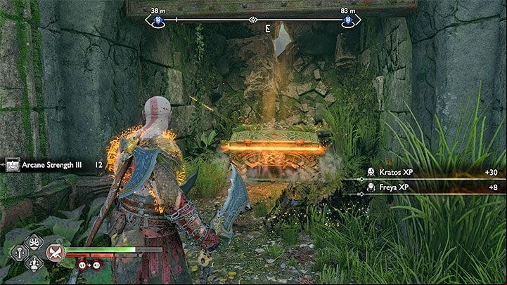 Return downstairs - God of War Ragnarok: Vanir Shrine, Vanaheim - secrets, collectibles - Vanaheim - God of War Ragnarok Guide