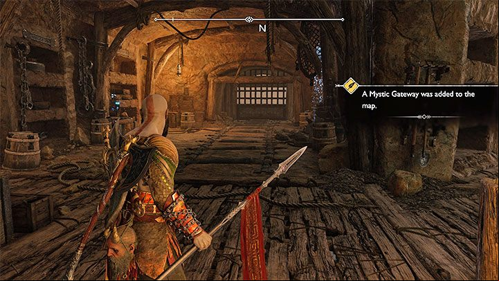 Finally, you should reach a place where you receive a message saying that the Applecore Mythic Gateway has been unlocked - God of War Ragnarok: Returning to The Applecore and Jarnsmida Pitmines - Completing 100% of maps - God of War Ragnarok Guide