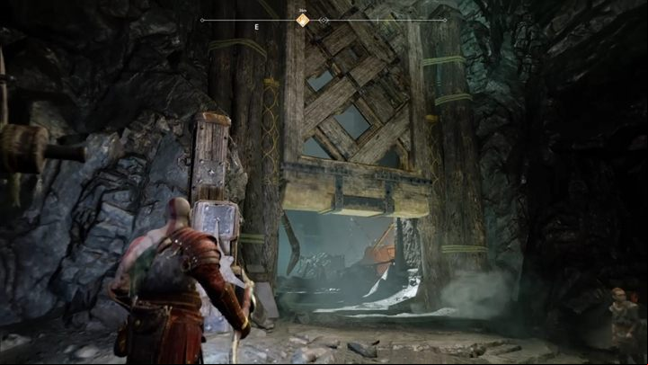 Get the smaller chest (you must also drop the chain) and open the gate to reach a new location - God of War: Inside the Mountain - Walkthrough - Walkthrough - God of War Guide