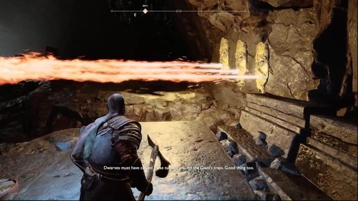 Go forward - there are flame traps waiting for you here - God of War: Inside the Mountain - Walkthrough - Walkthrough - God of War Guide