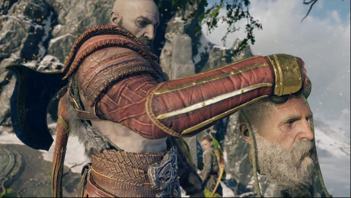 A cut-scene awaits you at the top, during which you will get the head of Mimir - God of War: Inside the Mountain - Walkthrough - Walkthrough - God of War Guide