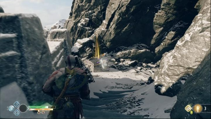 Go down the stairs and open the purple chest - God of War: A New Destination - Walkthrough - Walkthrough - God of War Guide