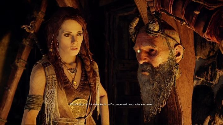 After a successful reanimation, you will acquire a new companion - talking head of Mimir - God of War: A New Destination - Walkthrough - Walkthrough - God of War Guide
