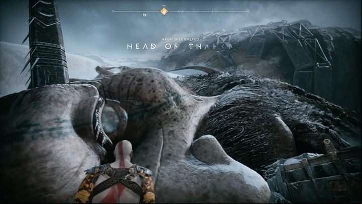 Go towards the giants head - God of War: The Magic Chisel - Walkthrough - Walkthrough - God of War Guide