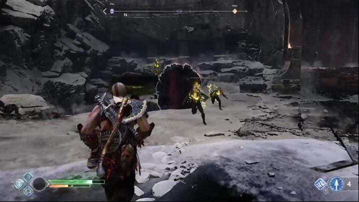 After that you will be attacked by a huge number of enemies - Ogres, Wulvers and other enemies - God of War: Return to the Summit - Walkthrough - Walkthrough - God of War Guide