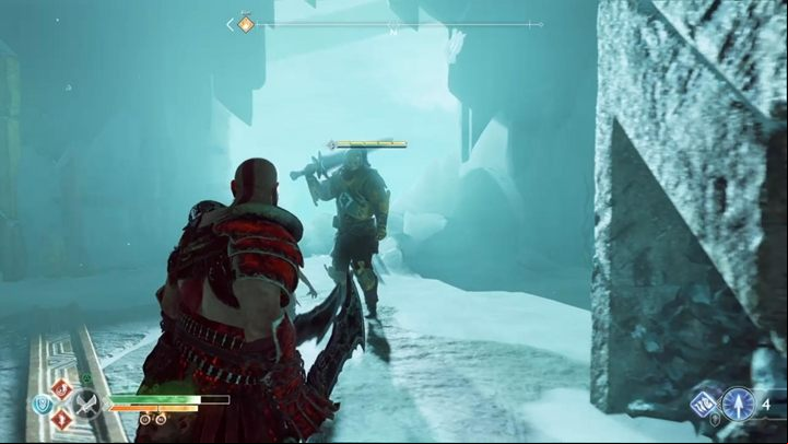 A powerful opponent waits behind the gate - be careful and rely on dodges - God of War: Escape from Helheim - Walkthrough - Walkthrough - God of War Guide
