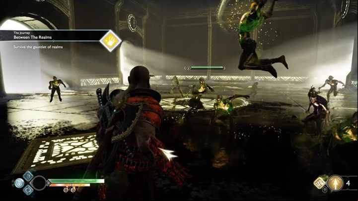 The first round consists of multiple weaker enemies - God of War: Between the Realms - Walkthrough - Walkthrough - God of War Guide